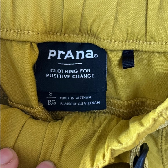 Prana Cargo Joggers in Mustard Yellow - Picture 2 of 7